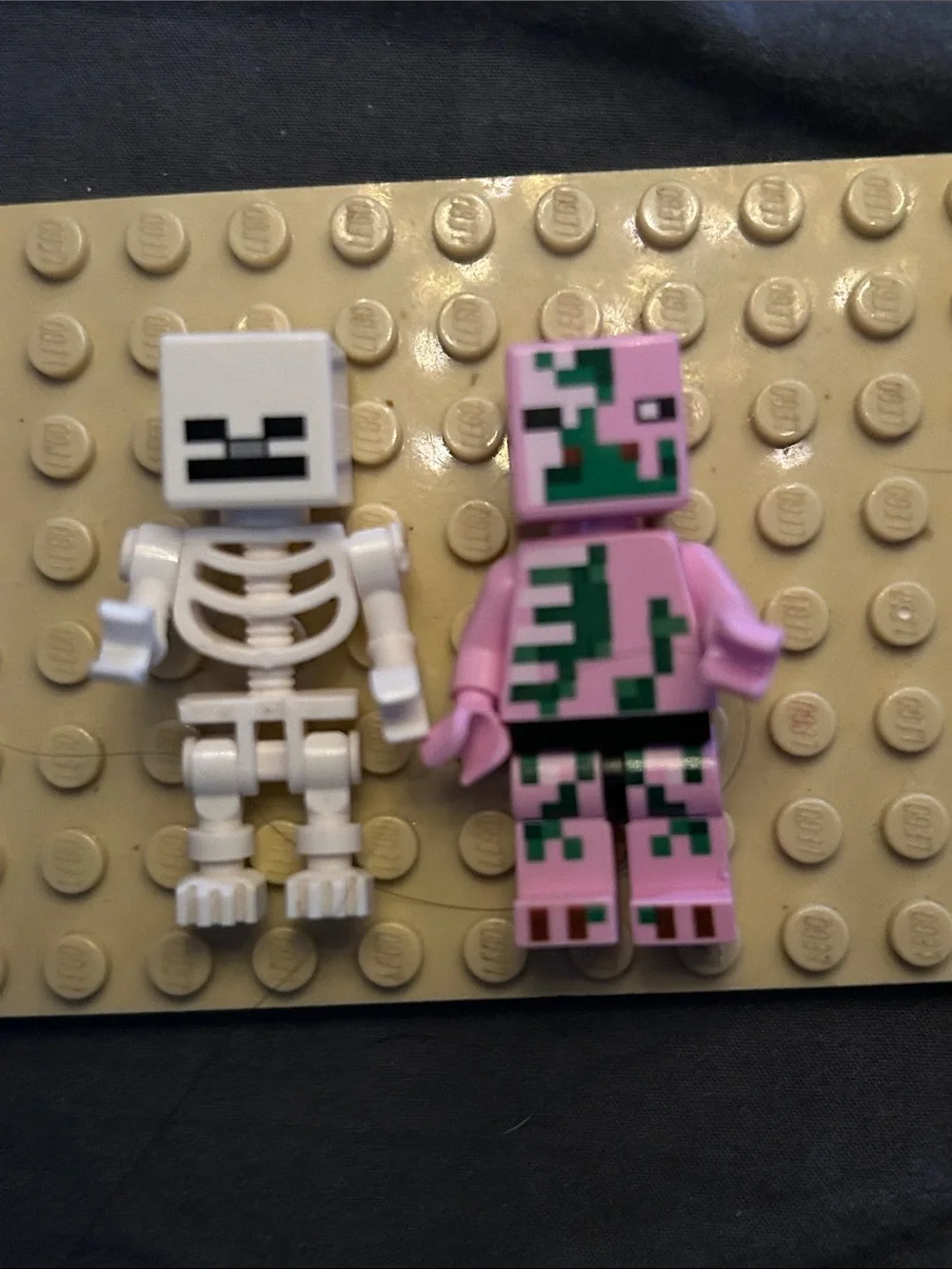 Lego Minecraft zombie pig man and skeleton. EUC!